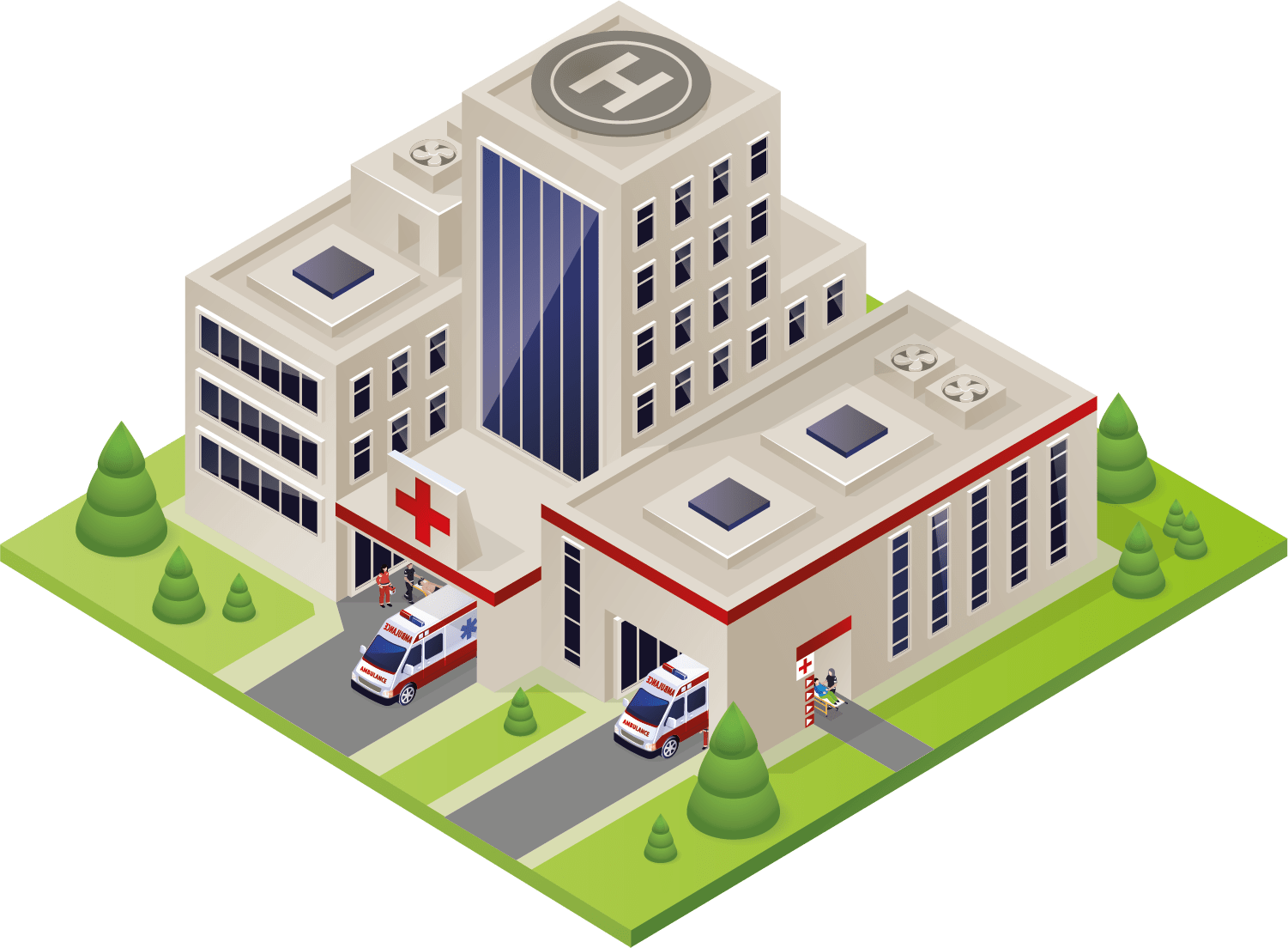 illustration of hospital